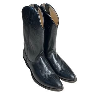 Double H Boot Company Western Black Traditional Cowboy Boots Classic Festival